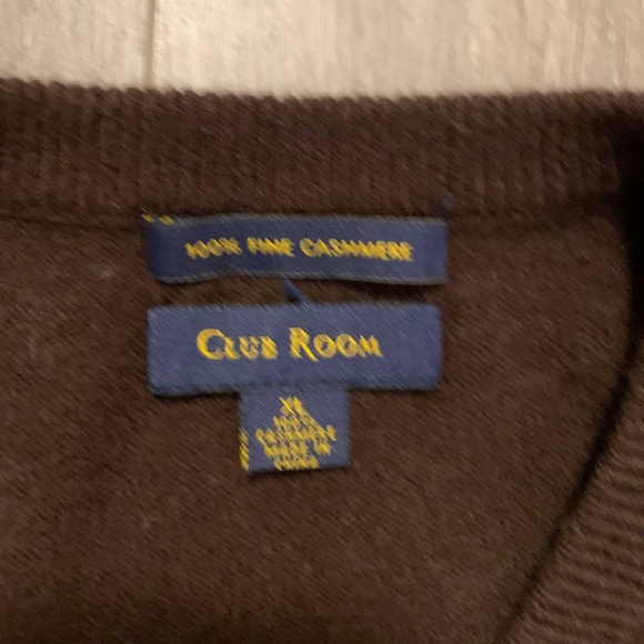 Club Room 100% Lambs Wool Long Sleeve Brown Sweater size XL - Picture 3 of 5
